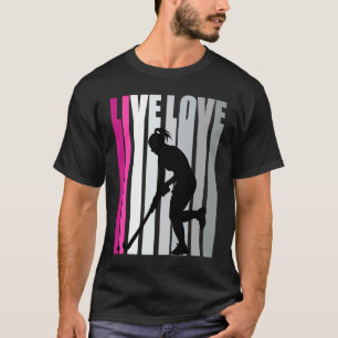 Camiseta Chicas Purple Love Hockey Birthday Retro Vintage D