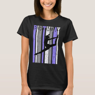 Camiseta Chicas púrpura Fan de la silueta de cumpleaños de 