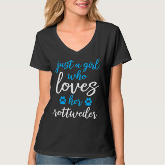 Camiseta Chicas que aman a sus perros Rottweiler