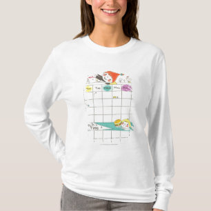 Camiseta Chicas que juegan por la escuela y el calendario