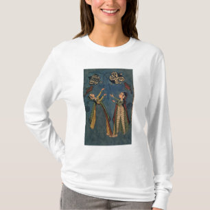 Camiseta Chicas que vuelan las cometas, pintura popular de