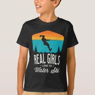 Camiseta Chicas Reales Aman Esquiar En El Agua Esquiadora D