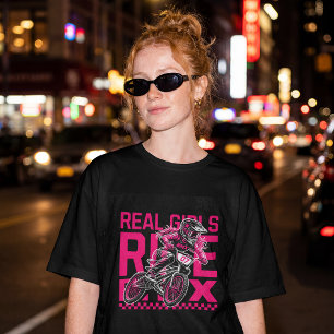 Camiseta Chicas Reales Andan en Motocicletas de Motocross