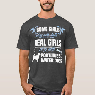 Camiseta Chicas Reales Juegan Con Perros De Agua Portuguese