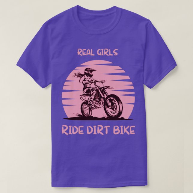 Camiseta chicas reales montan motocross lover (Diseño del anverso)