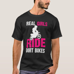 Camiseta Chicas reales viajan en bicicleta sucia en bicicle