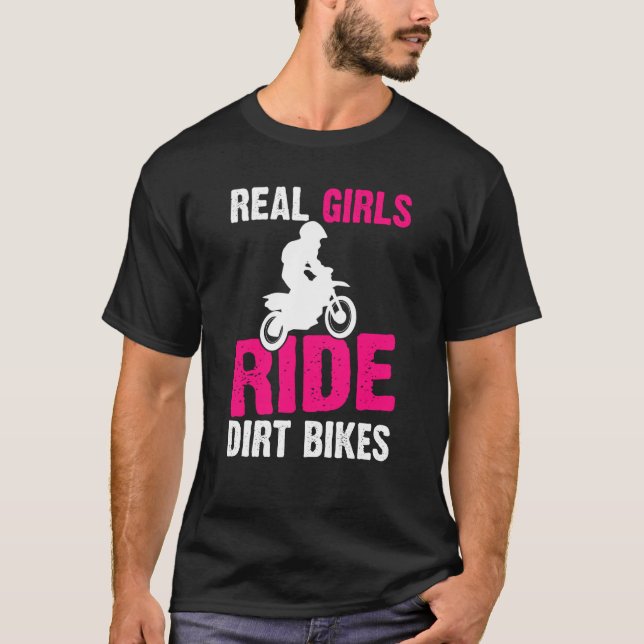 Camiseta Chicas reales viajan en bicicleta sucia en bicicle (Anverso)