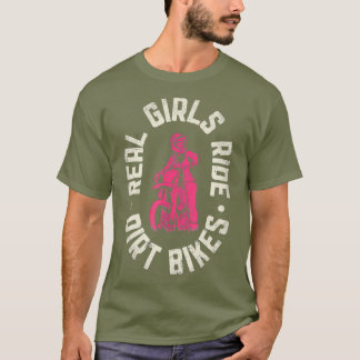 Camiseta Chicas reales viajan en bicicleta sucia motociclis
