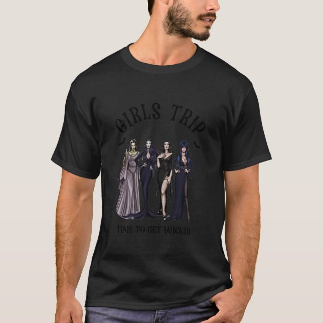 Camiseta Chicas Recorren El Tiempo Para Enmaldecirse (Anverso)
