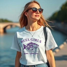 Camiseta Chicas Reel estilo Bachelorette-Fisherman-Purple