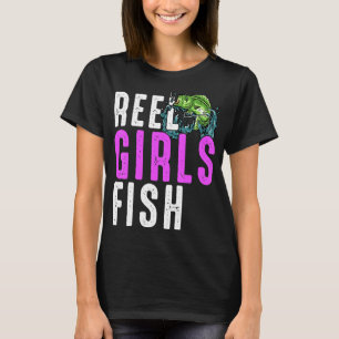 Camiseta Chicas Reel Fish Bass Fishshing woman Mom Grand