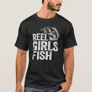 Camiseta Chicas Reel Fish Bass Pescador Graciosa Mamá