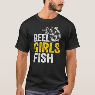 Camiseta Chicas Reel Fish Bass Pescador Graciosa Mamá