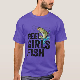 Camiseta Chicas Reel Fish Bass Pescador Graciosa Mamá