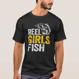 Camiseta Chicas Reel Fish Bass Pescador Graciosa Mamá