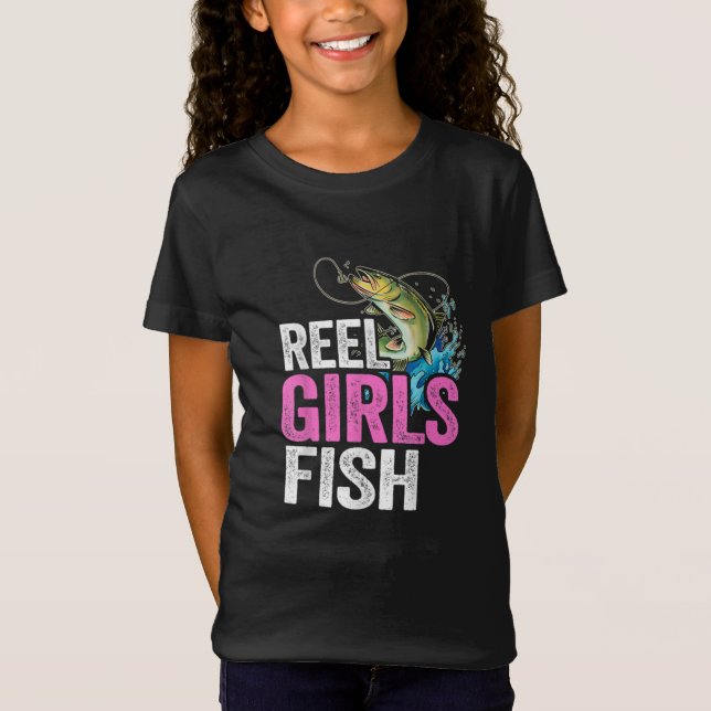 Camiseta Chicas Reel Fish Bass Pescador Gracioso (Anverso)
