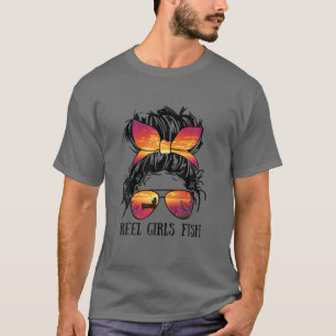 Camiseta Chicas Reel pescan Desordenados Amantes De La Pesc