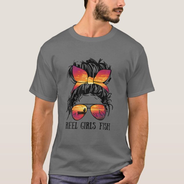 Camiseta Chicas Reel pescan Desordenados Amantes De La Pesc (Anverso)