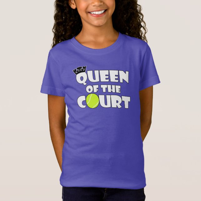 Camiseta Chicas Reina de tenis de pista (Anverso)