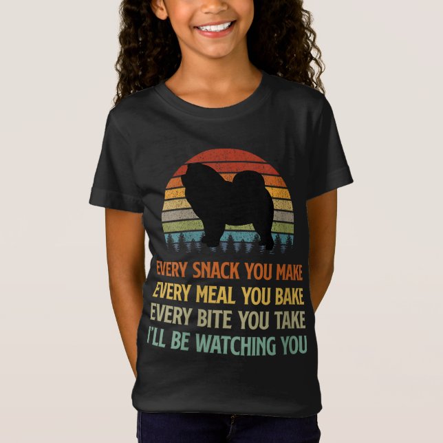 Camiseta Chicas Retro Funny Chow Chow Perro Lover Dueña (Anverso)