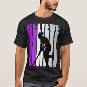 Camiseta Chicas Retro Morado Fan de la reina de hockey sobr