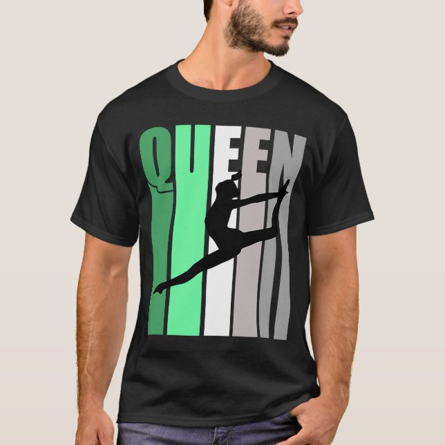 Camiseta Chicas Retro Verde Baile Reina Hija Cumpleaños (Anverso)