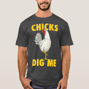 Camiseta Chicas ricas de granjeros de pollo me excavan en l