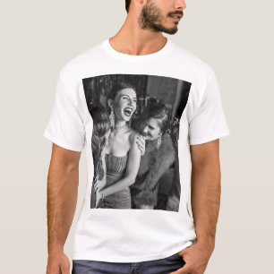 Camiseta Chicas risibles: elegante foto en blanco y negro