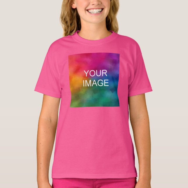 Camiseta Chicas Ropa Añadir imagen Wow Niños de plantilla r (Anverso)