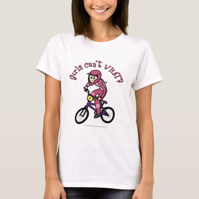 Camiseta Chicas rosa claro BMX (Anverso)