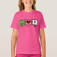 Chicas rosados del ballet de amor por la paz