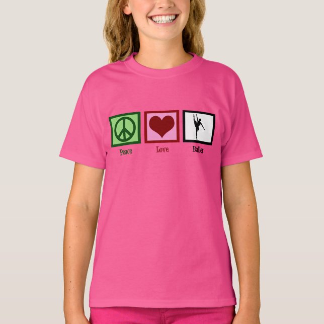 Camiseta Chicas rosados del ballet de amor por la paz (Anverso)