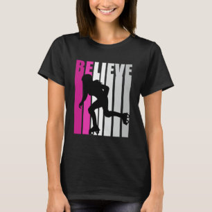 Camiseta Chicas rosados que patinan en patinaje artístico c