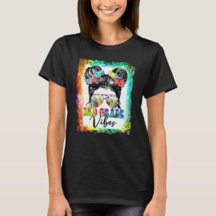 Camiseta Chicas Rubio Despeinado Moño 3er Grado 1er Día De 