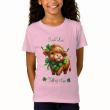 Chicas San Patrick's Day Highland Cow
