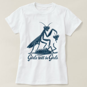 Camiseta Chicas Serán Chicas Rezando Camisas Mantis