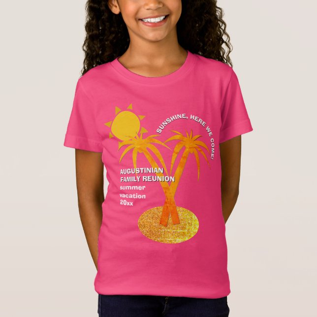 Camiseta Chicas sindicales familiares de vacaciones en vera (Anverso)