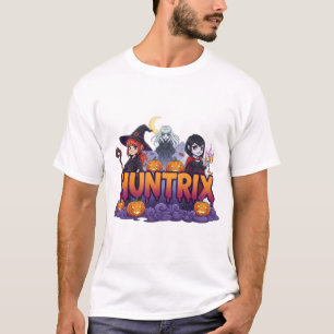 Camiseta Chicas Siniestras con Calabazas y Texto que Gotea 