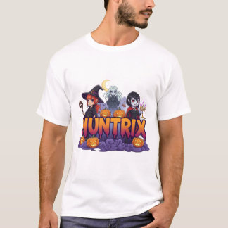 Camiseta Chicas Siniestras con Calabazas y Texto que Gotea 