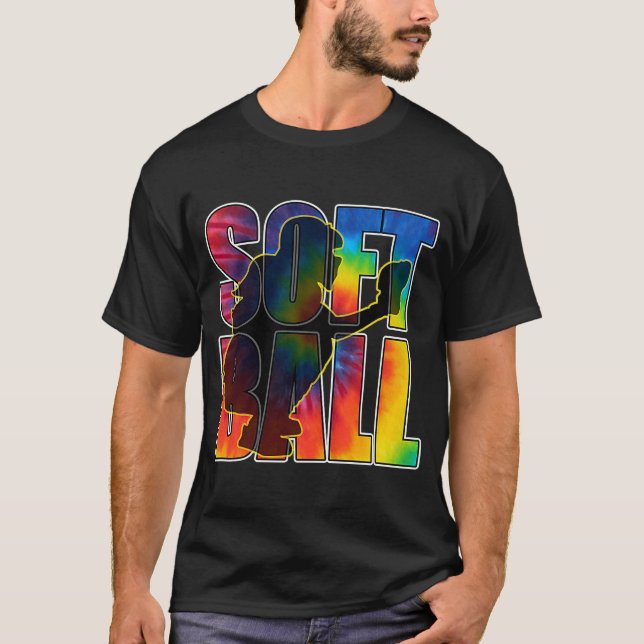 Camiseta Chicas Softball Catcher Arco de Arco Iris Letras d (Anverso)