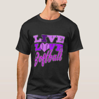 Camiseta Chicas Softball Live Love All Purple Gift Great Te