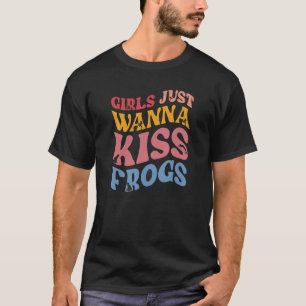 Camiseta Chicas solo quieren besar a las ranas por princesa