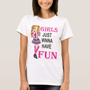 Camiseta chicas solo quieren divertirse con las letras