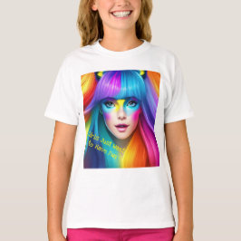 Camiseta Chicas solo quieren tener una cara de arcoiris div