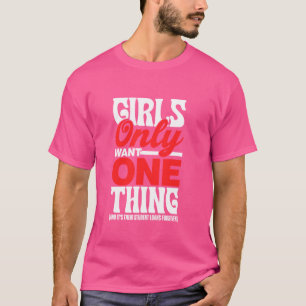 Camiseta Chicas solo quieren una cosa: préstamos a estudian