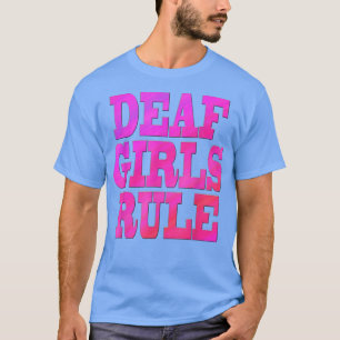 Camiseta CHICAS sordos de la lengua de Rótulo estadounidens