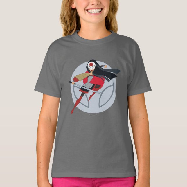 Camiseta CHICAS Super Hero de DC Katana (Anverso)