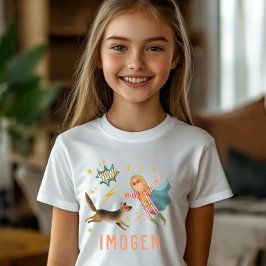 Camiseta Chicas Superhéroe de Guay y cómico de niños superp