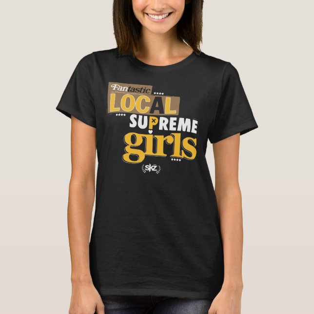 Camiseta Chicas supremos (marrón, oro) (Anverso)
