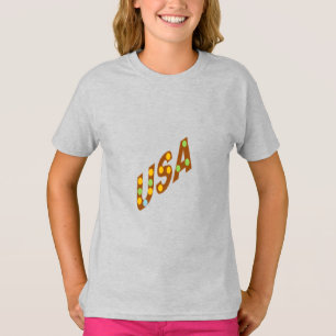 Camiseta Chicas T-Shirt ash USA CHOCOLAT BONBONS